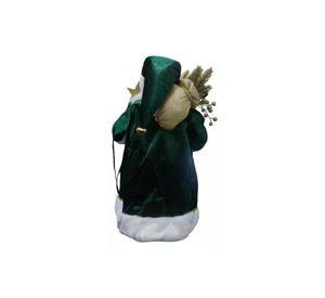 Viejo pascuero con regalo muñeco de Navidad verde