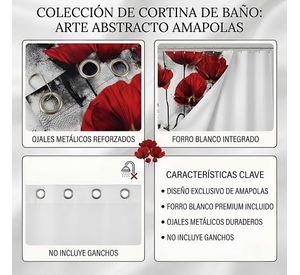CORTINA DE BAÑO PREMIUM MAS FORRO 180X180 CM CB31