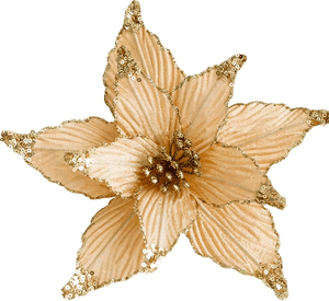 Pack 20 Flores Navideña Adorno De Navidad 30*30 Cm Dorada