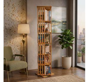 ESTANTE ORGANIZADOR DE 7 NIVELES CON ROTACION 360 GRADOS DE MADERA DE BAMBÚ NAN