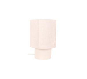 LAMPARA DE MESA TISSAJA BASE CEMENTO LINO BLANCO Ø35x50CM