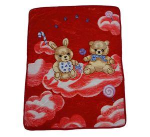 Frazada suave para bebé oso nubes 00241