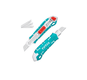 Cuchillo Cartonero Total THT522136 18 mm con 3 Cuchillas de Repuesto
