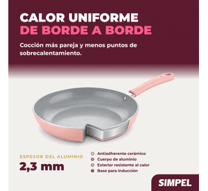 Juego De Ollas Y Sartenes 7 Piezas Antiadherente De Cer mica Rosa