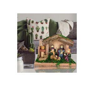 Pesebres navideños nacimiento, pesebre de madera 11 cm