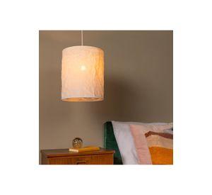 LAMPARA COLGANTE TISSAJA LINO BLANCO Ø30CM 1xE27