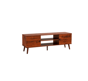 Rack para TV de 43" hasta 65" de madera rústico con puertas Atria