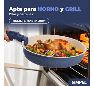 Juego De Ollas Y Sarten Simpel Antiadherente Granito 19pzs