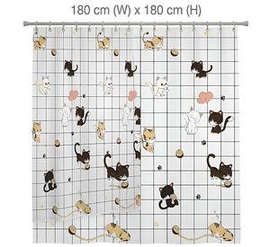CORTINA DE BAÑO PREMIUM MAS FORRO 180X180 CM CB27