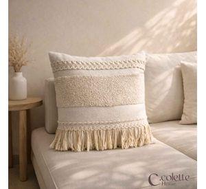 Funda De Cojín 45 x 45 Boho Flecos