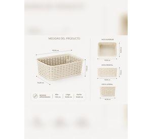 Canastilla Canasta Organizadora Multiusos 1.4L Reyplaast