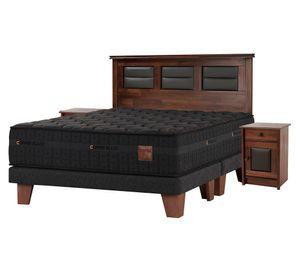 Cama europea Copper Black 2 plazas base dividida + set Villarreal