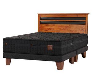 Cama europea Copper Black King base dividida + respaldo Mallorca