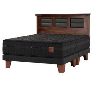 Cama europea Copper Black Súper King base dividida + respaldo Villareal