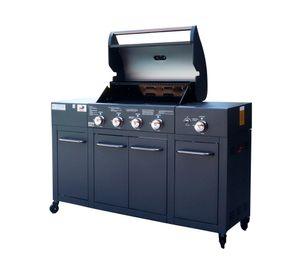 Parrilla a gas Buffalo grey 4 quemadores