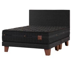 Cama europea Copper Black King base dividida + respaldo