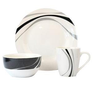 Vajilla porcelana Angelis Ama blanco 12 piezas