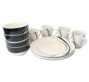 Vajilla porcelana Angelis Ama blanco 12 piezas