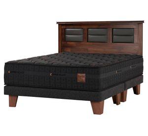 Cama europea Copper Black King base dividida + respaldo Villarreal