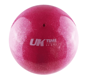 Balón uk time gimnasia rítmica goma glitter 15.2 cm Rosa