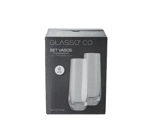 Set 4 Vasos Champagne Espumante 280ml