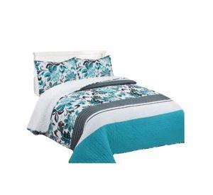 Cubrecama Sherpa 2 Plazas - Turquesa Hojas M910