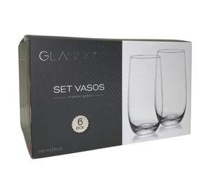 SET 6 VASOS GLASSO 500ML.