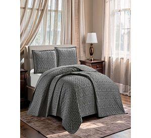 CUBRECAMA SEMI ACOLCHADO DELGADO 2 PLAZAS 230X250 CM GRIS 02