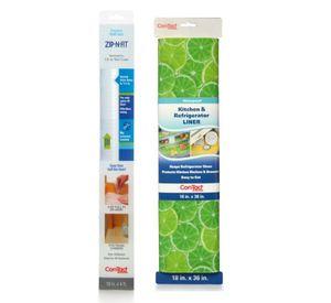 Pack Revestimiento Vinílico para Refrigerador verde y un rollo vinilico transparente Zip N´Fit