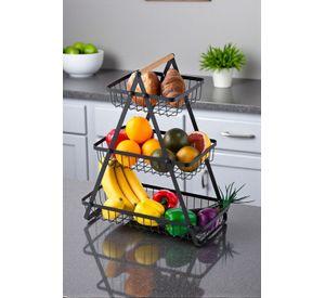 Cesta De Metal 3 Niveles Frutero Multiuso