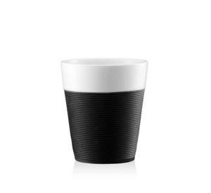 Set de 2 Vasos BISTRO Porcelana Con Manga de Silicona, 300 ml