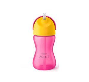 Vasos con bombilla Philips Avent, color rosa