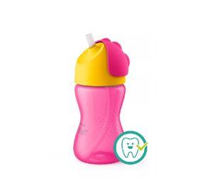 Vasos con bombilla Philips Avent, color rosa