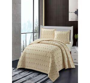 CUBRECAMA QUILT DELGADO TUFTING DE LUJO SUAVE KING J5