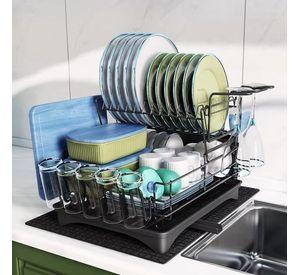 Secador Escurridor Platos 2 Niveles Desmontable Moderno