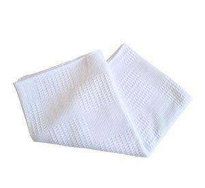Manta de Algodón Waffle 100% algodón color Blanco - 100cm x 100cm