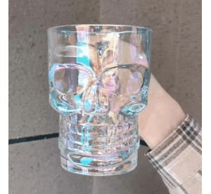 Set 6 Vasos Shoperos Calavera 540 ml para bebidas cervezas.