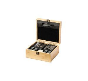 Set Whisky Utensilios Vasos Bambú Steger