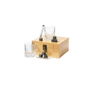 Set Whisky Utensilios Vasos Bambú Steger