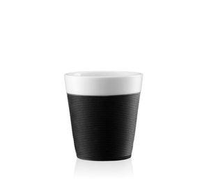 Set de 2 Vasos Porcelana Con Envoltura Silicona, 0.17lts.
