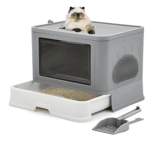 Arenero Para Gatos Mascotas Grande Xl Nuevo Diseño Gris