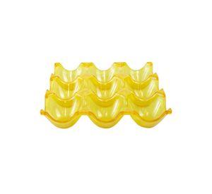 Set de 3 bandejas para huevos amarillo