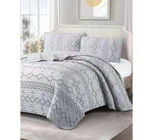 CUBRECAMA QUILT DELGADO TUFTING DE LUJO SUAVE PLAZA Y MEDIA N7