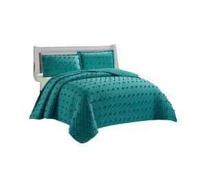 CUBRECAMA QUILT DELGADO TUFTING DE LUJO SUAVE PLAZA Y MEDIA G7