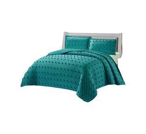 CUBRECAMA QUILT DELGADO TUFTING DE LUJO SUAVE PLAZA Y MEDIA G7