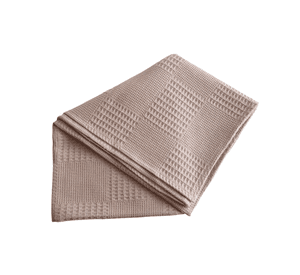 Manta de Algodón Waffle 100% algodón color Beige - 100cm x 100cm