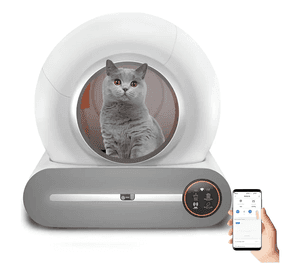 Caja De Arena Robot De Limpieza Automática Para Gatos Arener Blanco