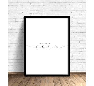 Cuadro Keep Calm  40x50 cm Marco Negro