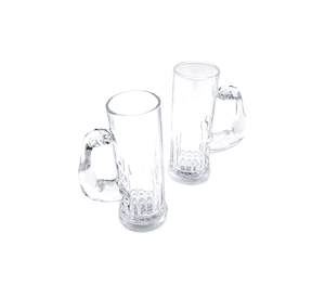 Vasos Cerveceros Set 2 Piezas Shop 550ml Vidrio Blanco