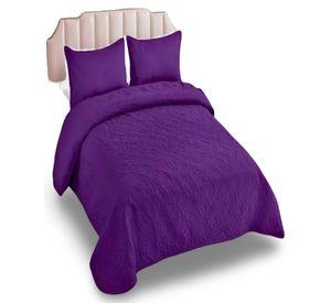 COBERTOR COLCHA DE VERANO QUILT PLAZA Y MEDIA VIOLETA
